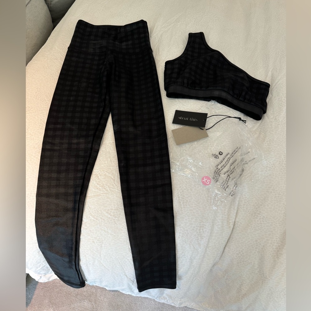 Strut This Legging and one shoulder sports bra SET